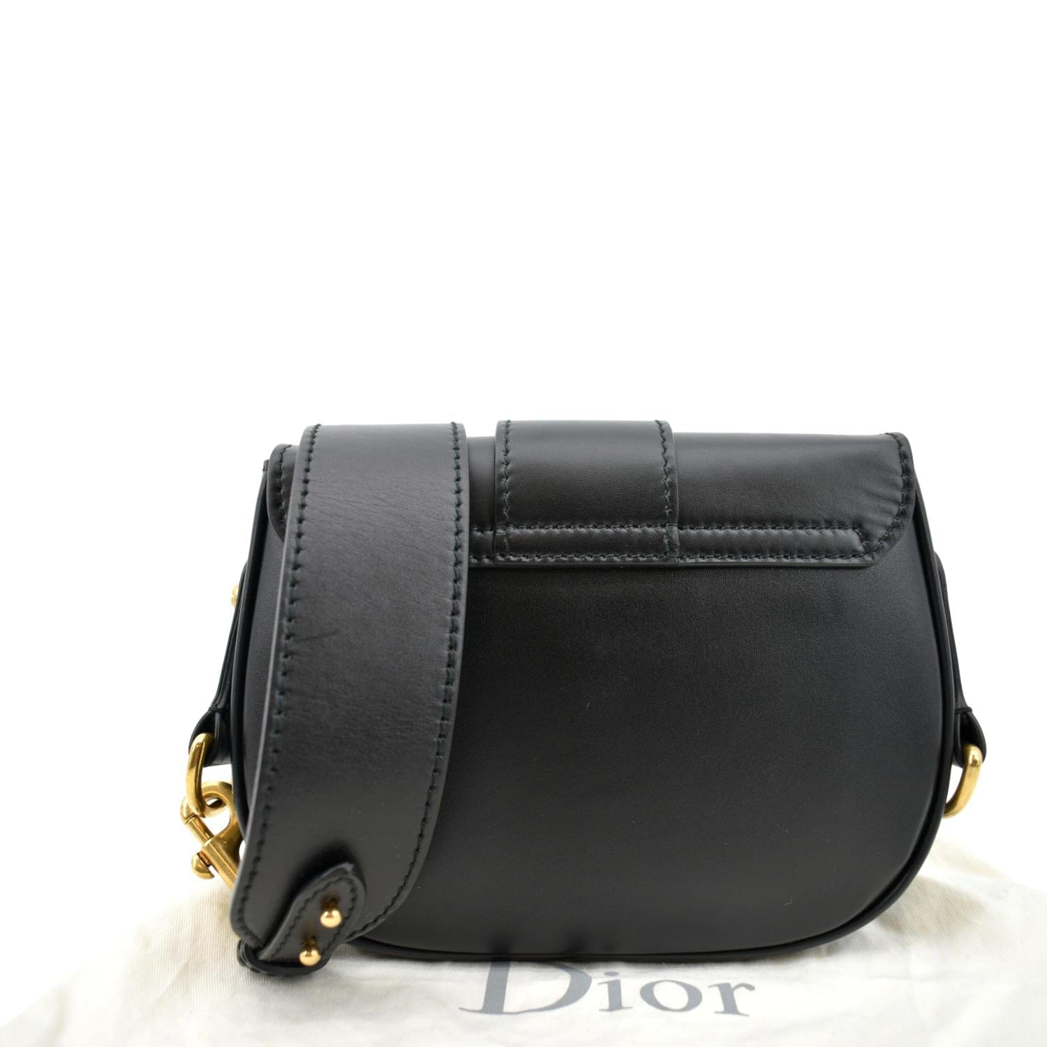 Christian Dior D Fence Calfskin Leather Saddle Bag