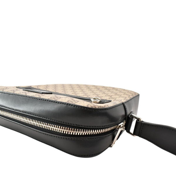 GUCCI Flat GG Supreme Canvas Messenger Bag Beige 473878