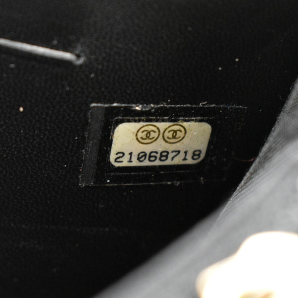 Chanel Small Boy Lambskin Zip Around Wallet in Black - Serial Number