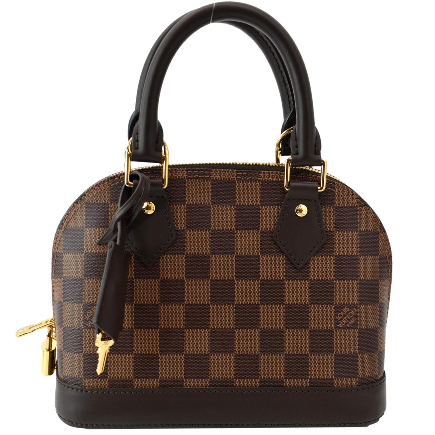LOUIS VUITTON Alma BB Damier Ebene Satchel Crossbody Bag-DDH