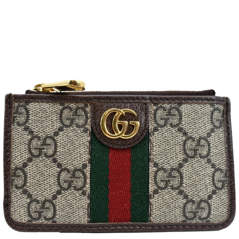 GUCCI Ophidia GG Supreme Canvas Card Case Brown ‎671723