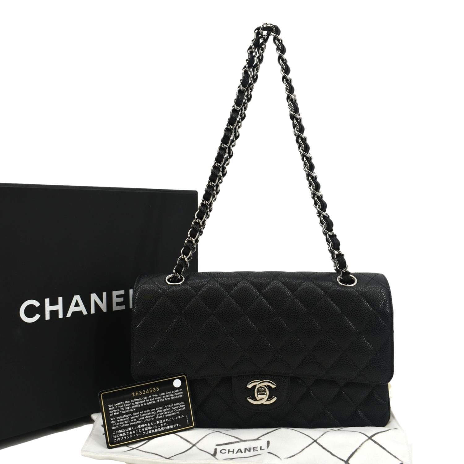Chanel Classic Double Flap Medium Leather Shoulder Bag