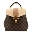 Louis Vuitton Clapton Damier Ebene Backpack Bag Creme - Front