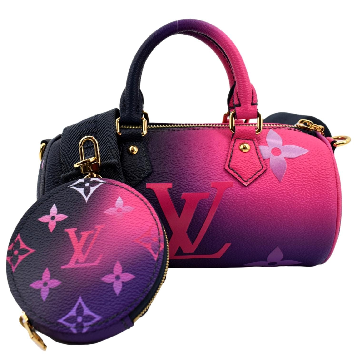 LOUIS VUITTON Papillon BB Monogram Canvas Shoulder Handbag Midnight Fu