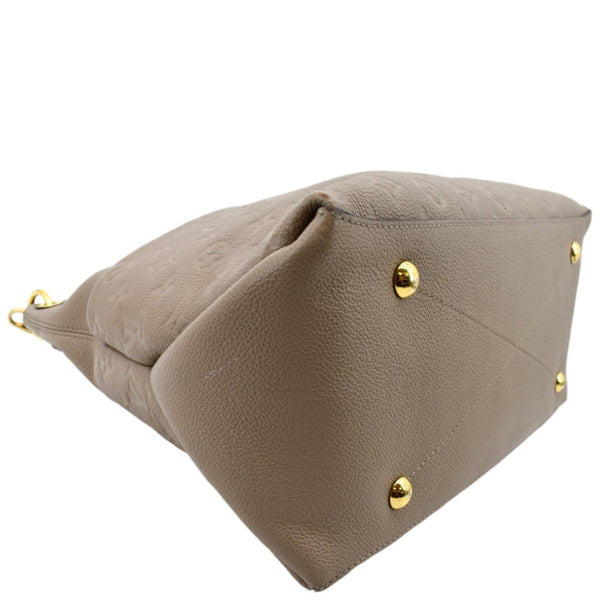 LOUIS VUITTON Maida Monogram Empreinte Leather Hobo Shoulder Bag Tourterelle