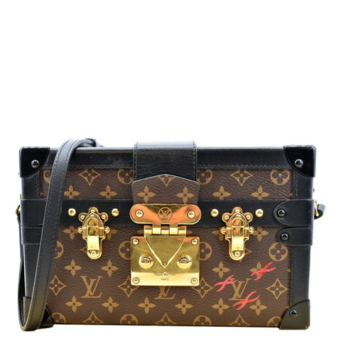 LOUIS VUITTON Trunk Clutch Reverse Monogram Crossbody Bag Brown