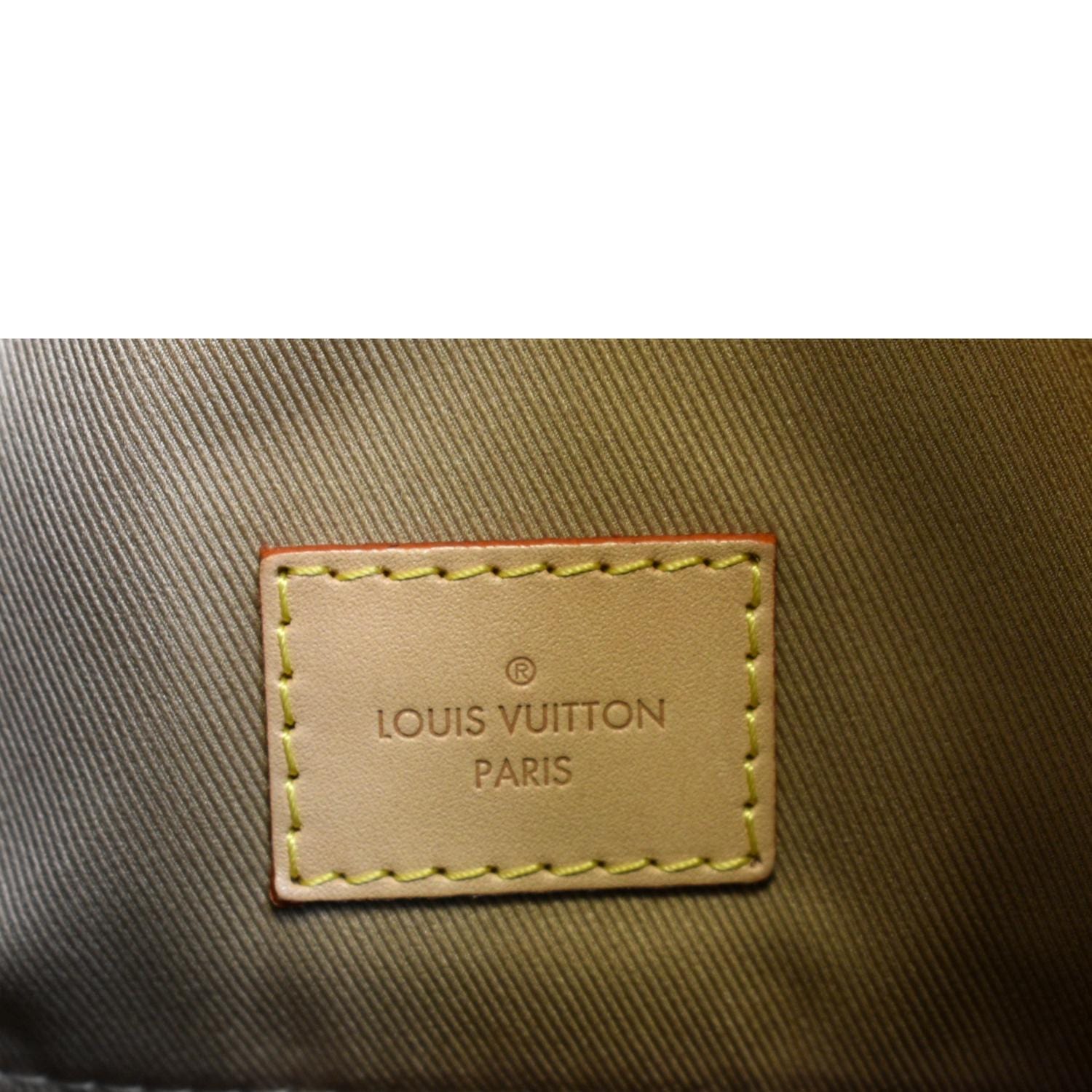 Louis Vuitton Graceful Tote Bag MM Brown Hobo Canvas Monogram Red