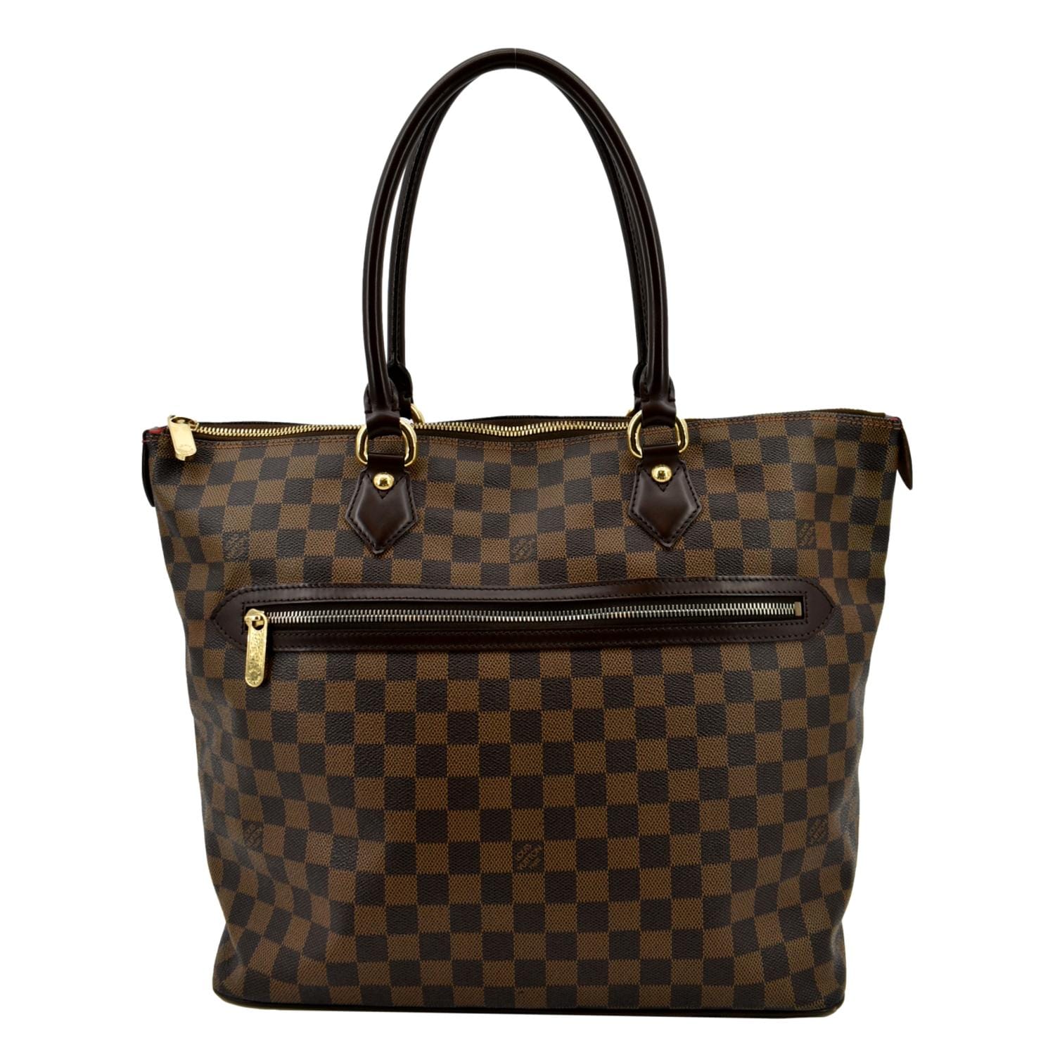 LOUIS VUITTON Saleya GM Damier Ebene Shoulder Bag Brown