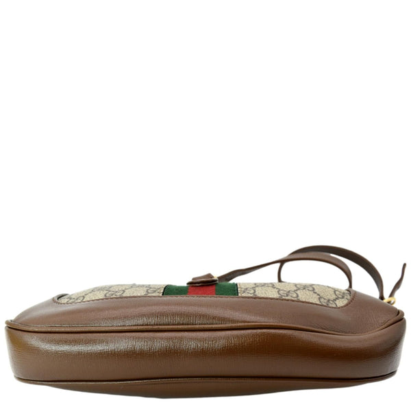 GUCCI Jackie 1961 Small GG Supreme Canvas Leather Shoulder Bag Beige 636706