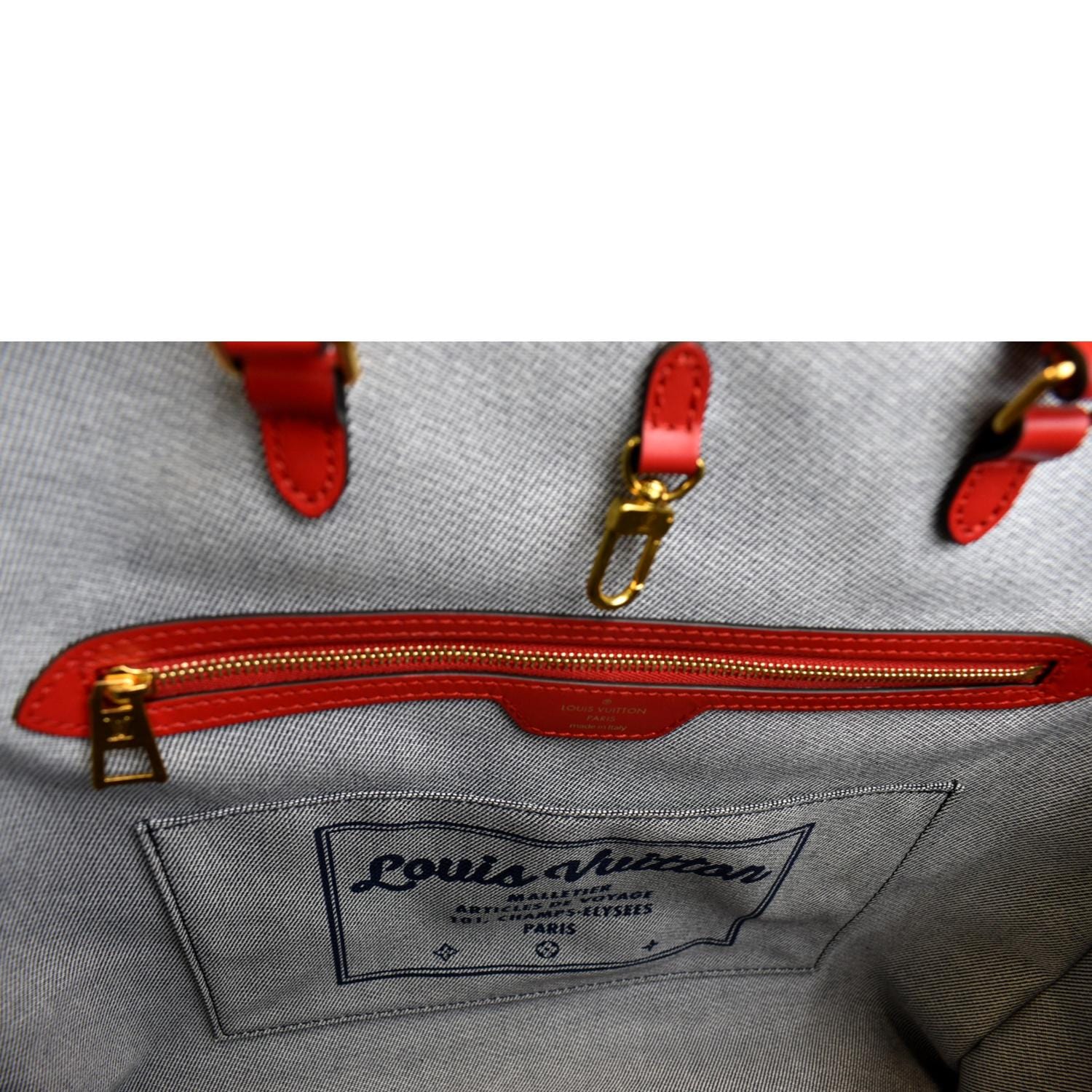 LOUIS VUITTON Onthego GM Womens tote bag M44992 blue x red Leather