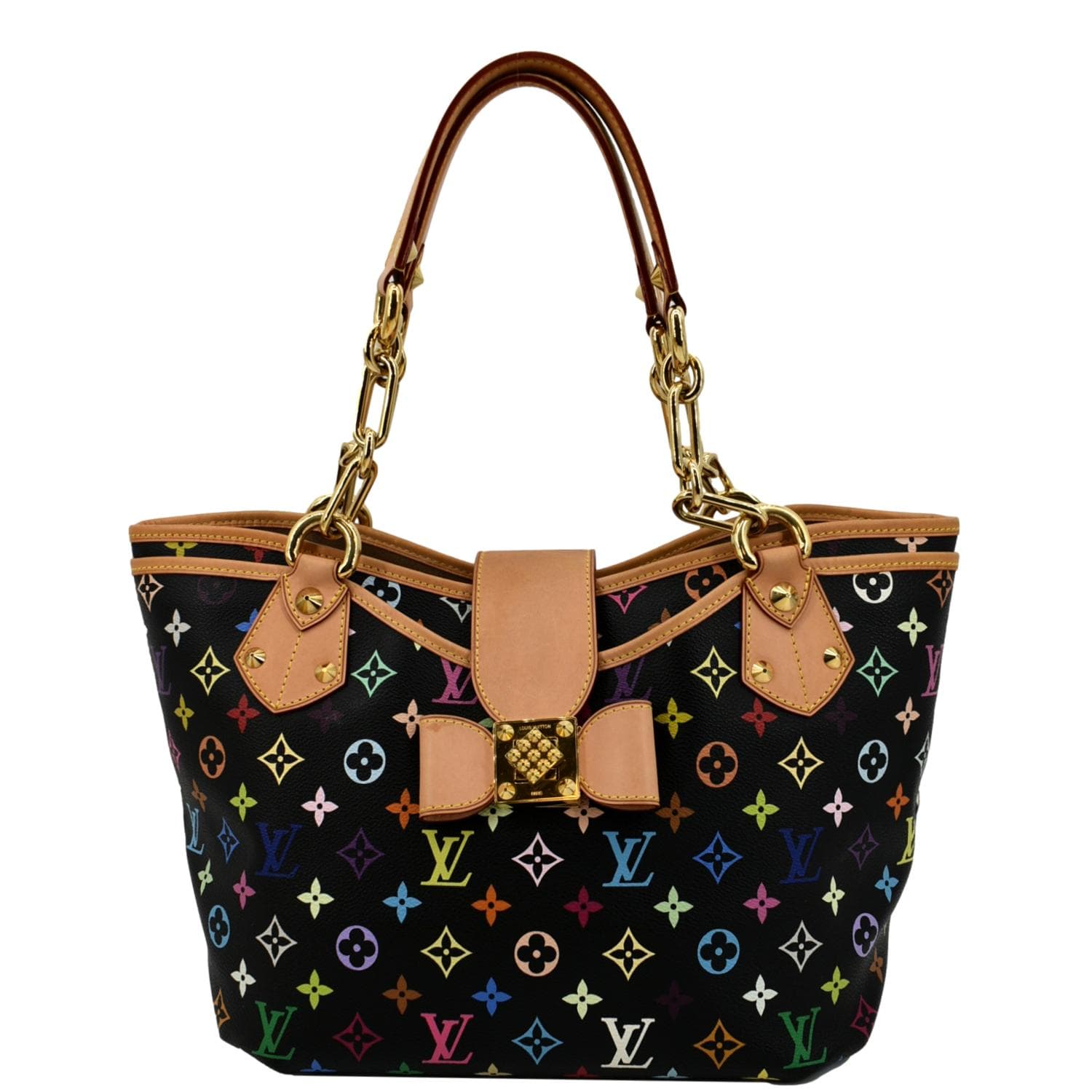 Louis Vuitton Monogram Multicolor Flap Shoulder Bag Black