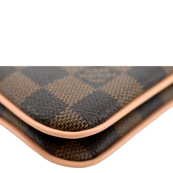 Louis Vuitton Double Zip Pochette Damier Crossbody Bag - Bottom Left