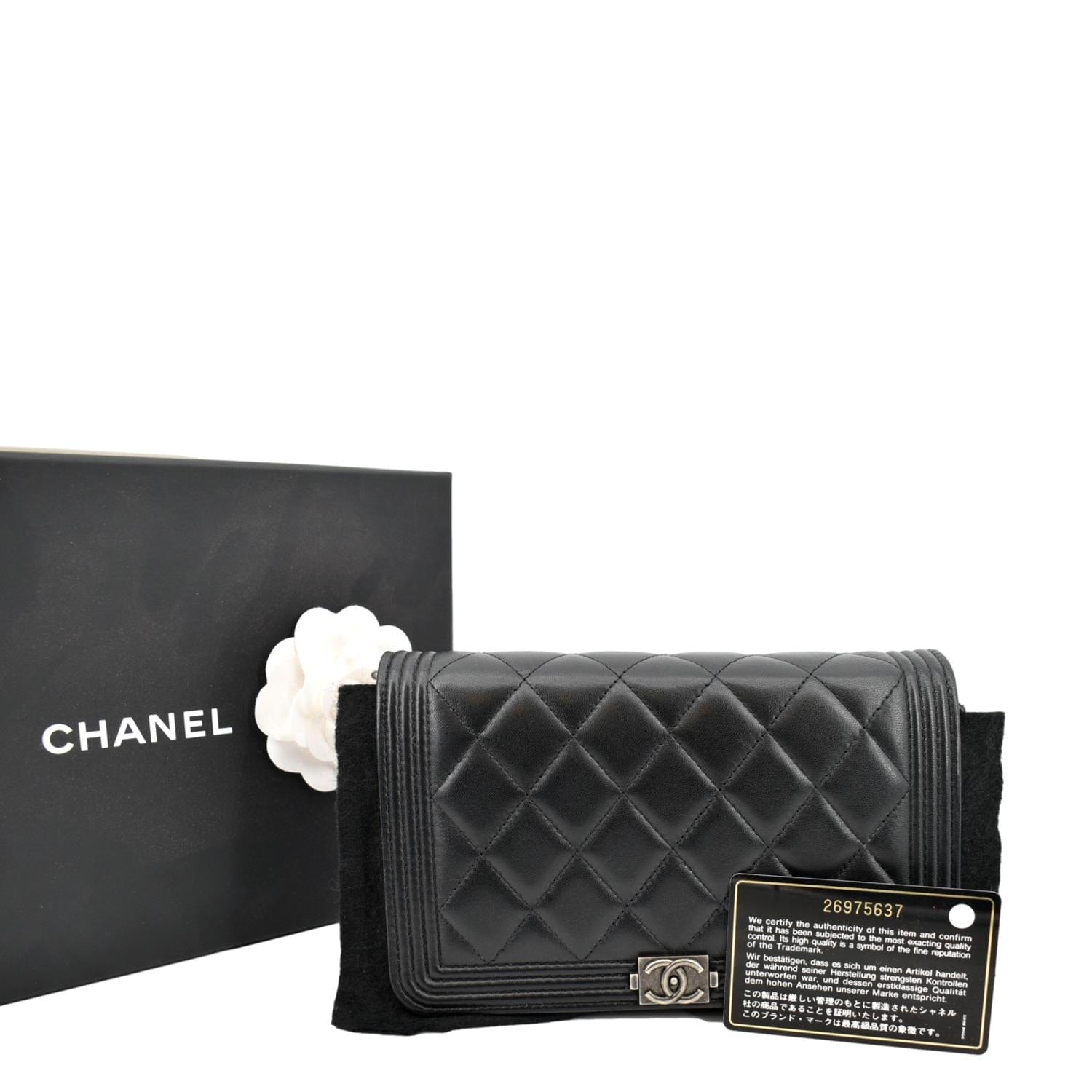Chanel Boy Black Wallet on Chain