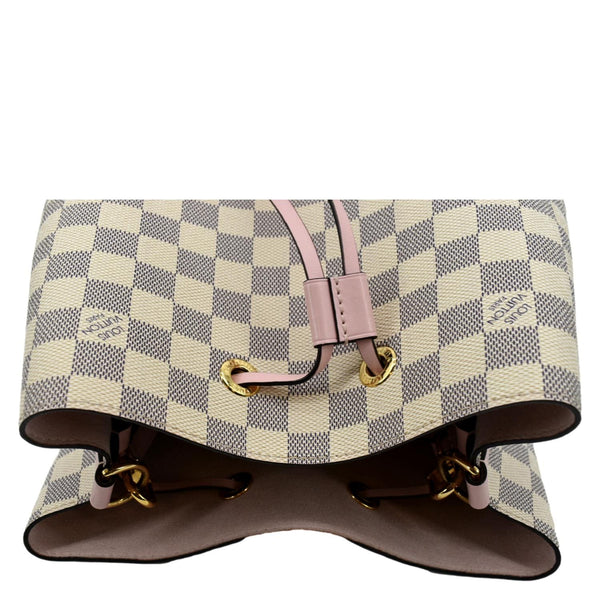 Louis Vuitton Neonoe MM Damier Azur Crossbody Bag Rose - Inside