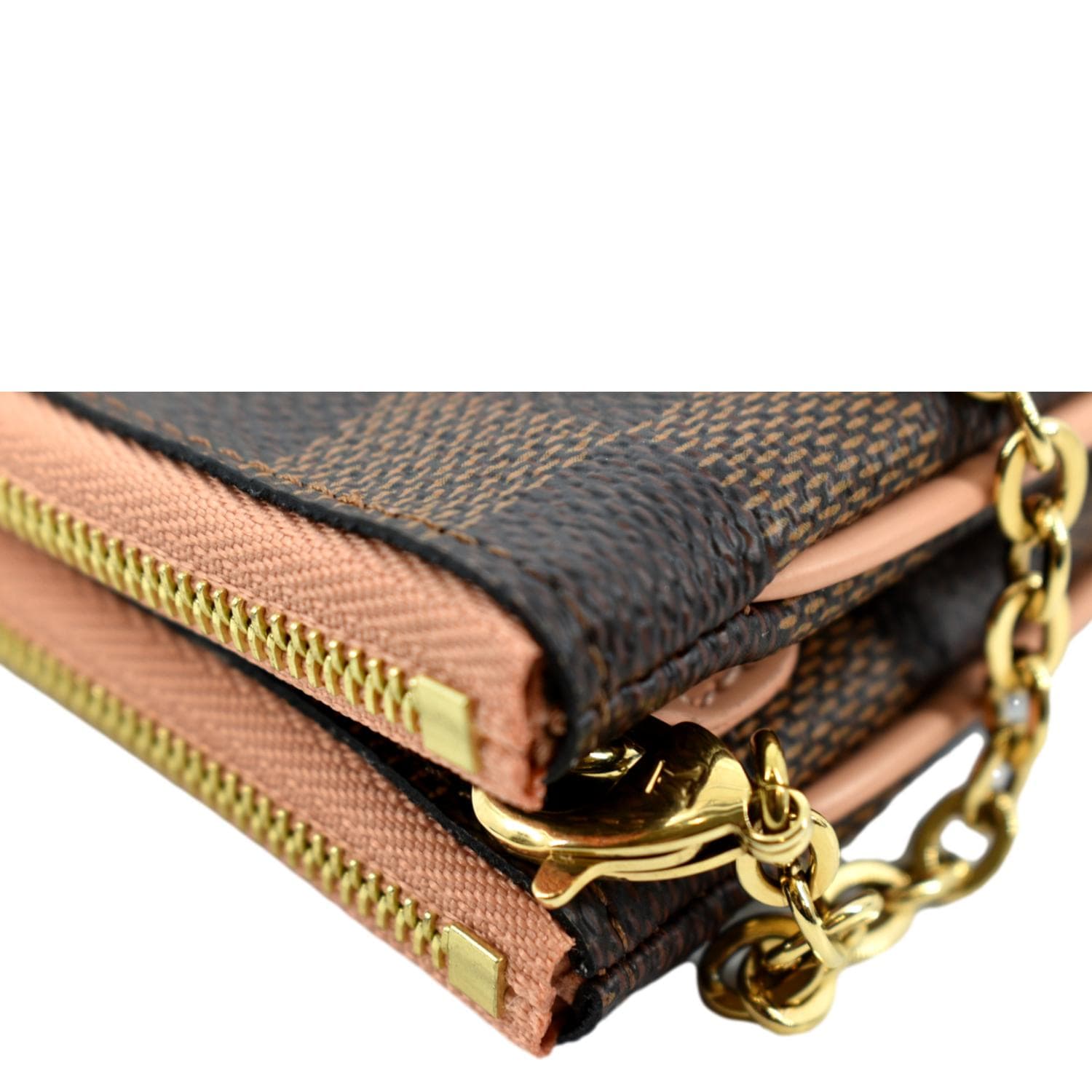 Louis Vuitton Damier Canvas Double Zip Pochette Bag - Yoogi's Closet
