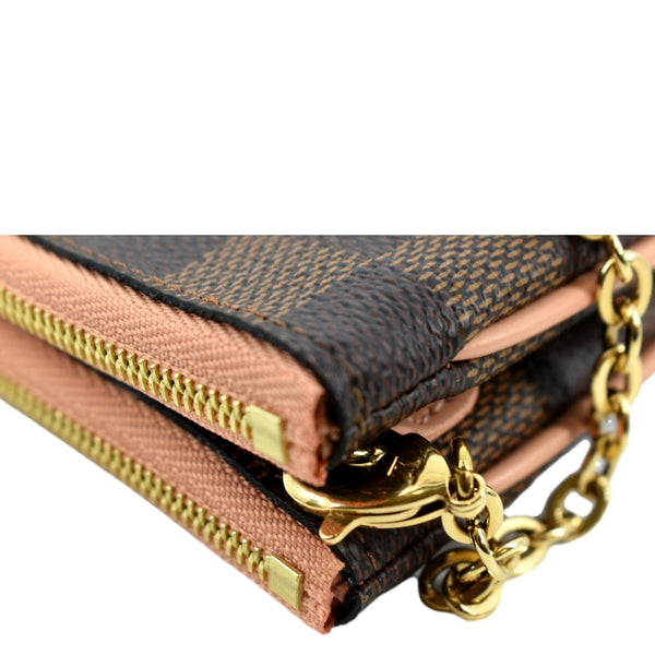 Louis Vuitton Double Zip Pochette Damier Crossbody Bag - Top Left