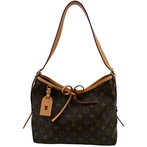 LOUIS VUITTON Carryall PM Monogram Canvas Shoulder Bag Brown