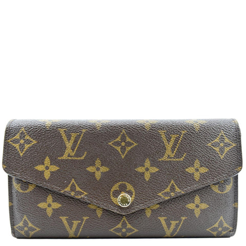 LOUIS VUITTON Sarah Monogram Canvas Wallet Brown