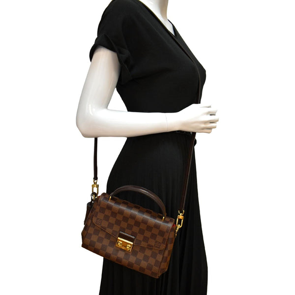Louis Vuitton Croisette Damier Ebene Crossbody Bag - Full View