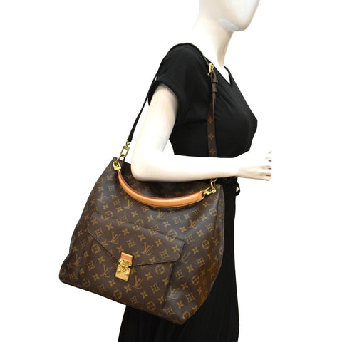 LOUIS VUITTON Metis Hobo Monogram Canvas Shoulder Bag Brown