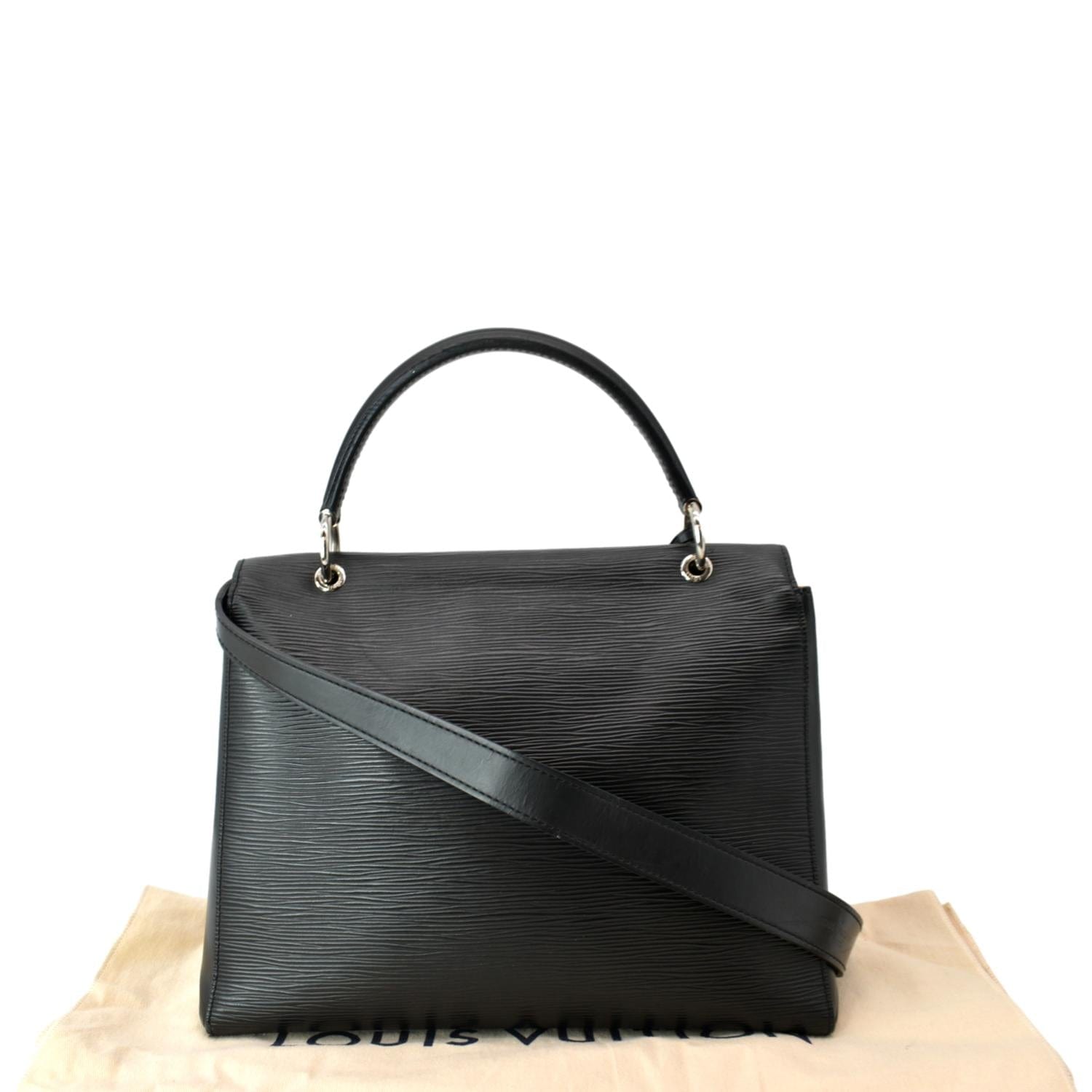$3700 Louis Vuitton Grenelle Tote MM Black Epigrained leather