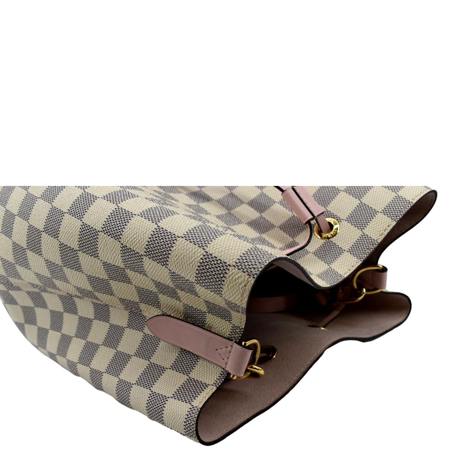 Louis Vuitton Neonoe MM Damier Azur Crossbody Bag Rose