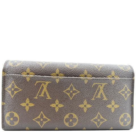 LOUIS VUITTON Sarah Monogram Canvas Wallet Brown