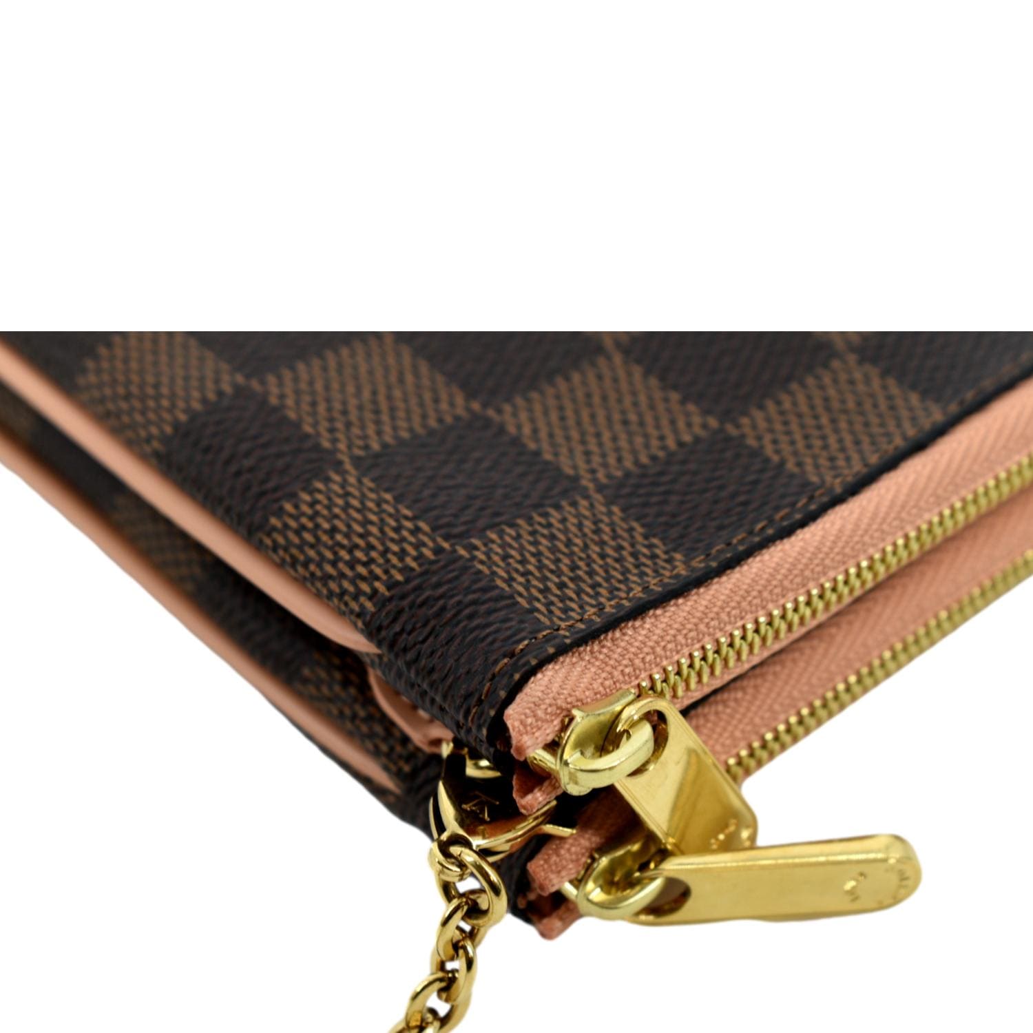 Louis Vuitton Double Zip Pochette Damier Crossbody Bag