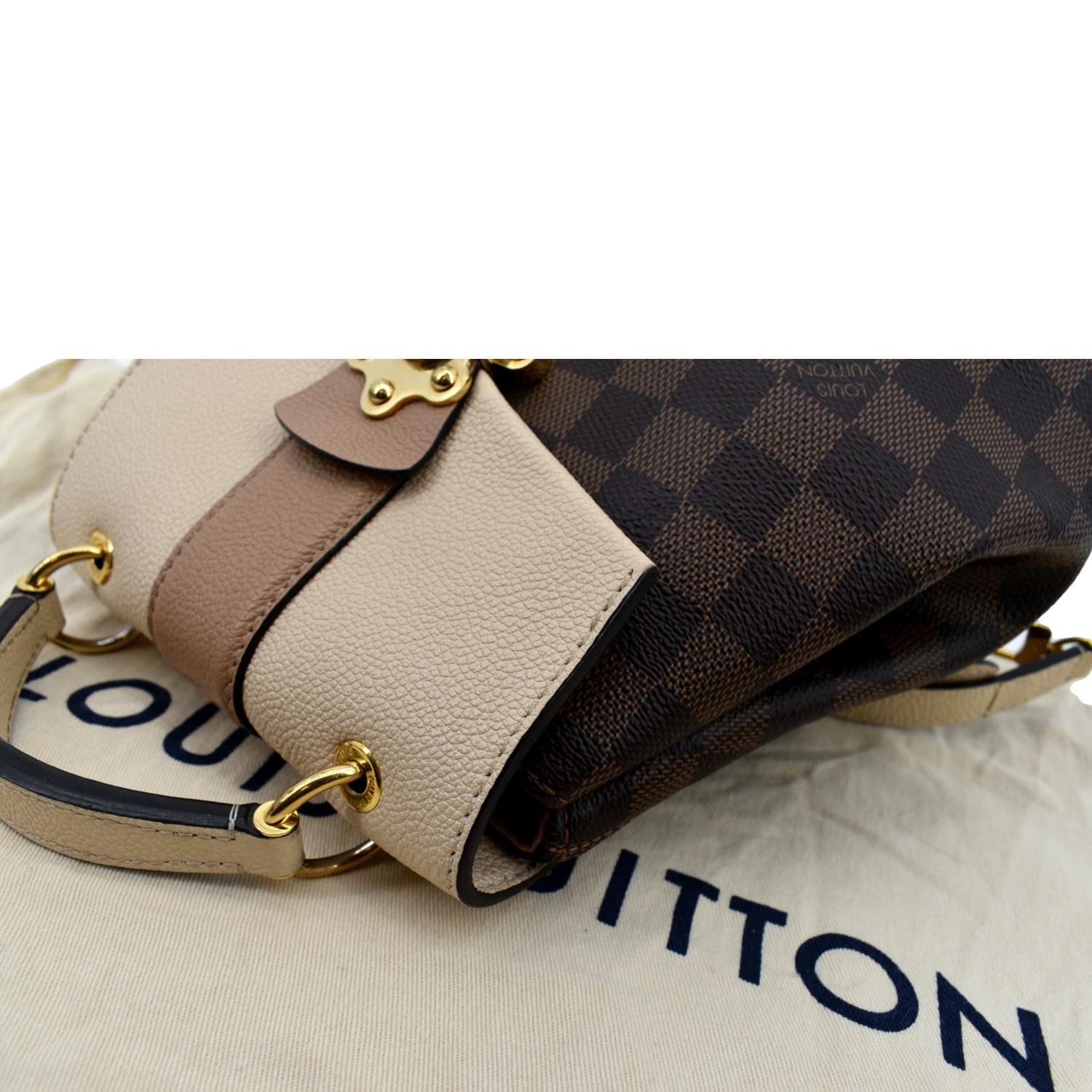 louis vuitton clapton backpack cream LOUIS VUITTON Clapton Damier Ebene Backpack Bag Creme Beige