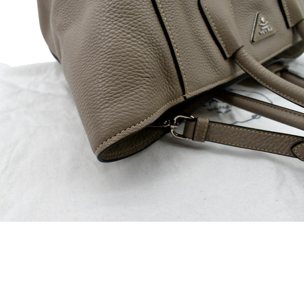 Prada Leather Tote Shoulder Bag in Grey Color - Top Right