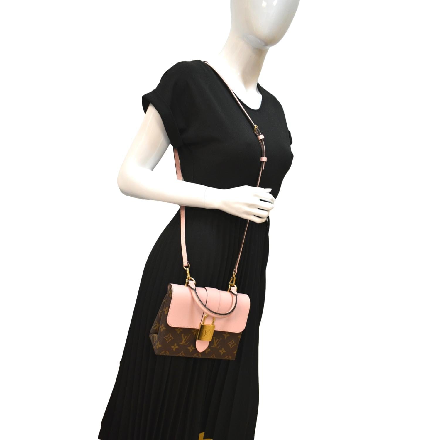 Louis Vuitton Locky BB Monogram Rose Poudre Bag Crossbody Top Handle M44080