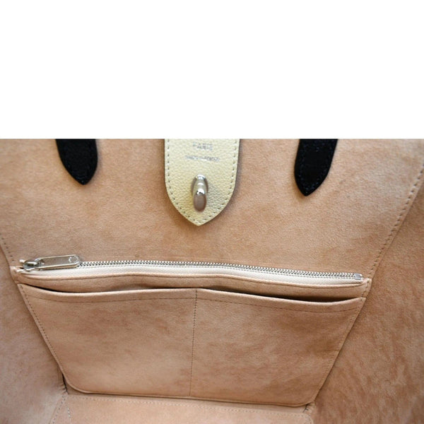 LOUIS VUITTON Lockme Cabas Leather Tote Bag Bicolor