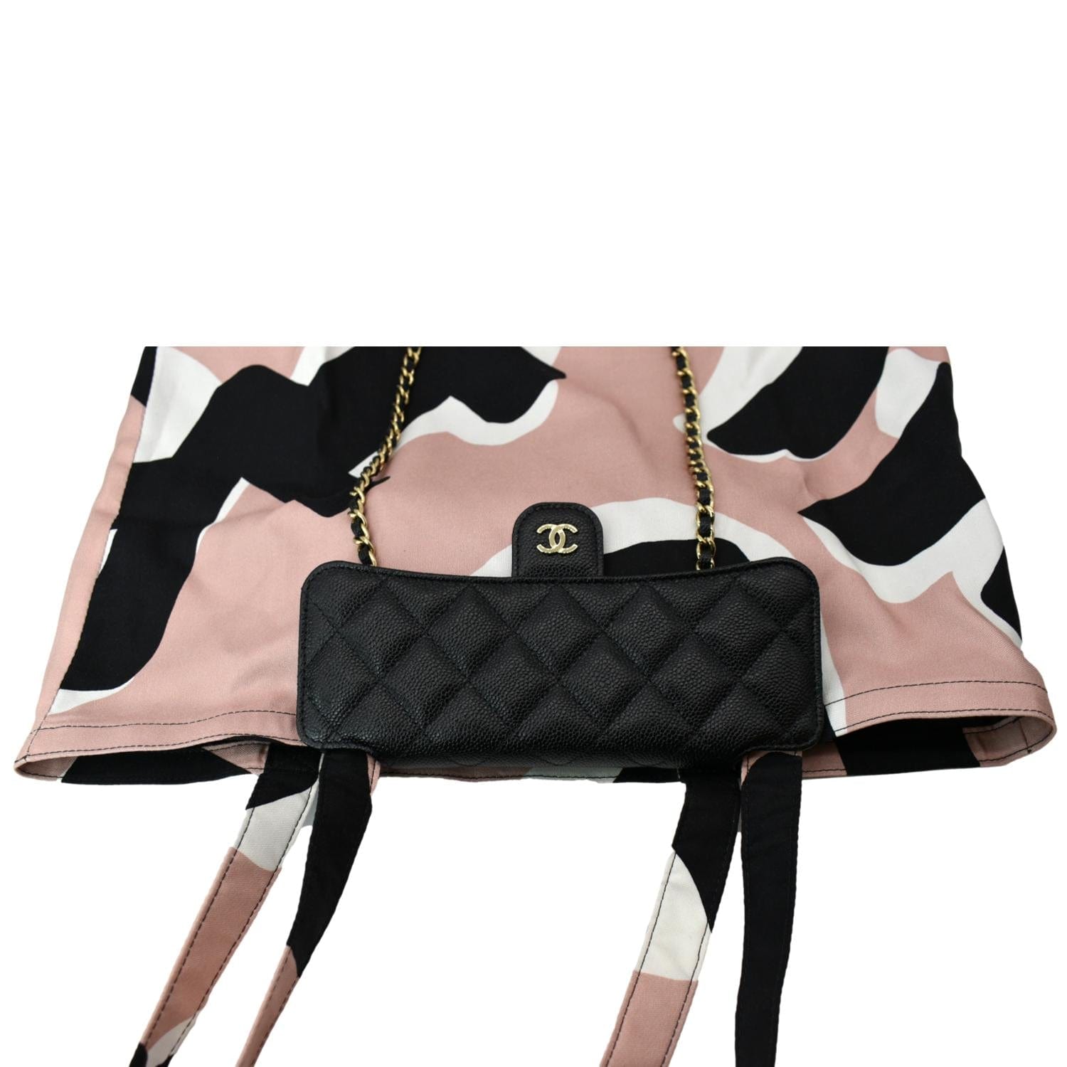 Chanel Women's 2way Foldable Leather Satchel Crossbody Bag