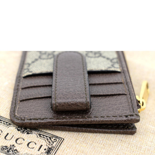 Gucci Ophidia GG Supreme Canvas Card Case Brown ‎- Holder