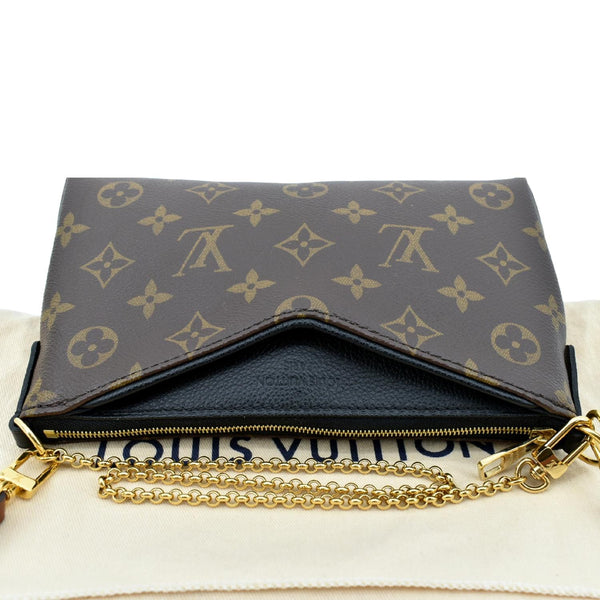 Louis Vuitton Pallas Monogram Clutch Crossbody Bag - Top