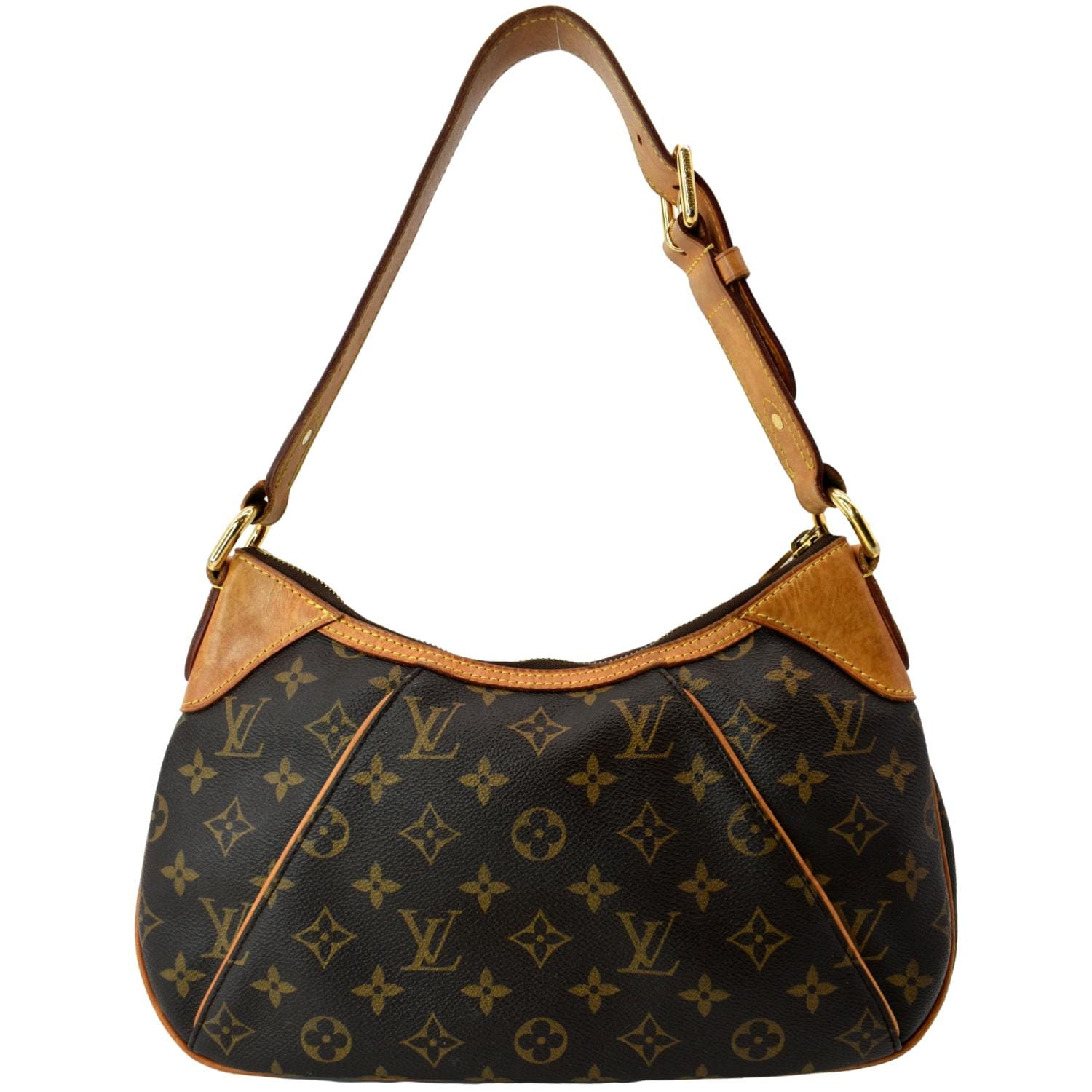 LOUIS VUITTON Thames PM Monogram Canvas Shoulder Bag Brown