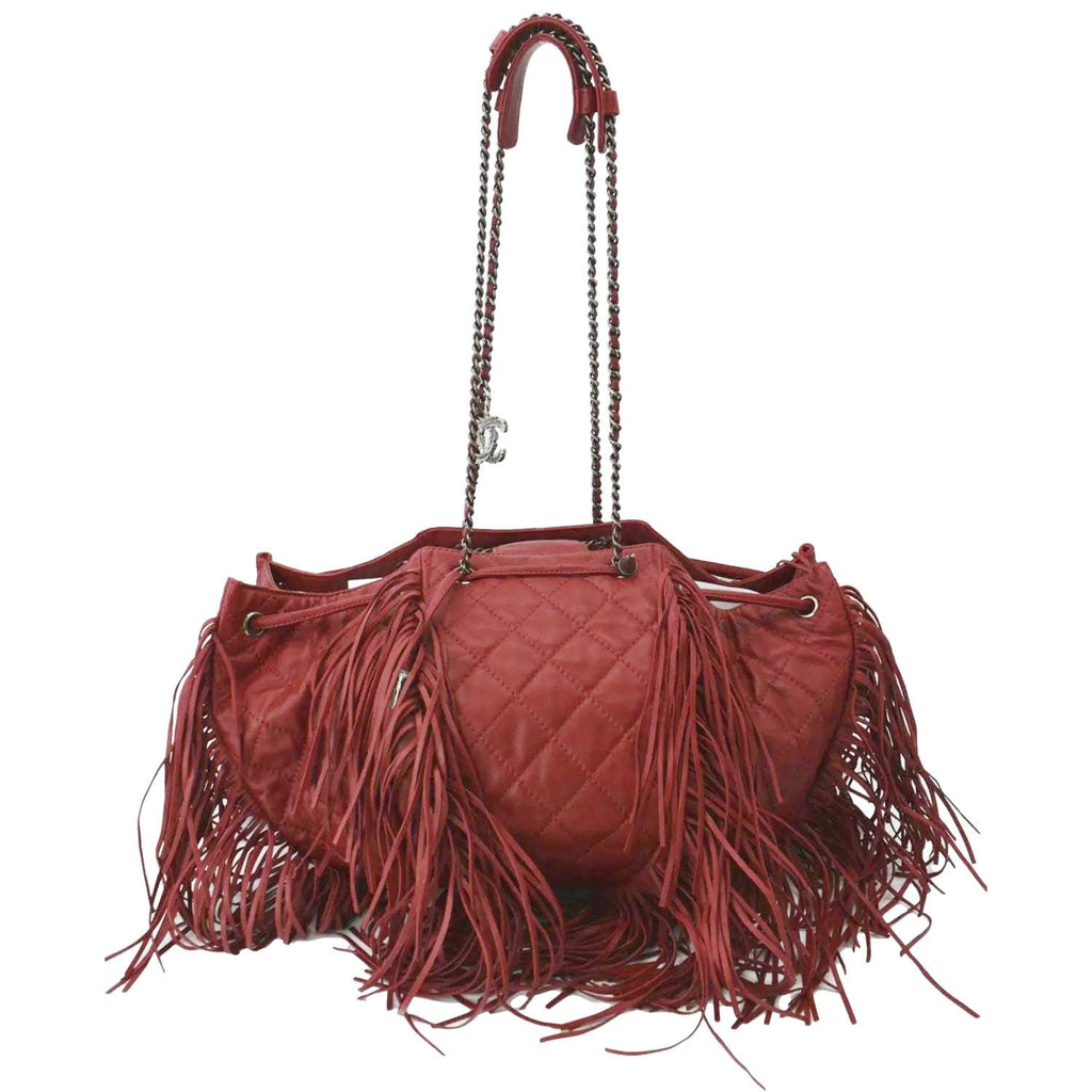 Authentic Pre-Owned Chanel Paris-Dallas Fringe Flap Saddle Bag