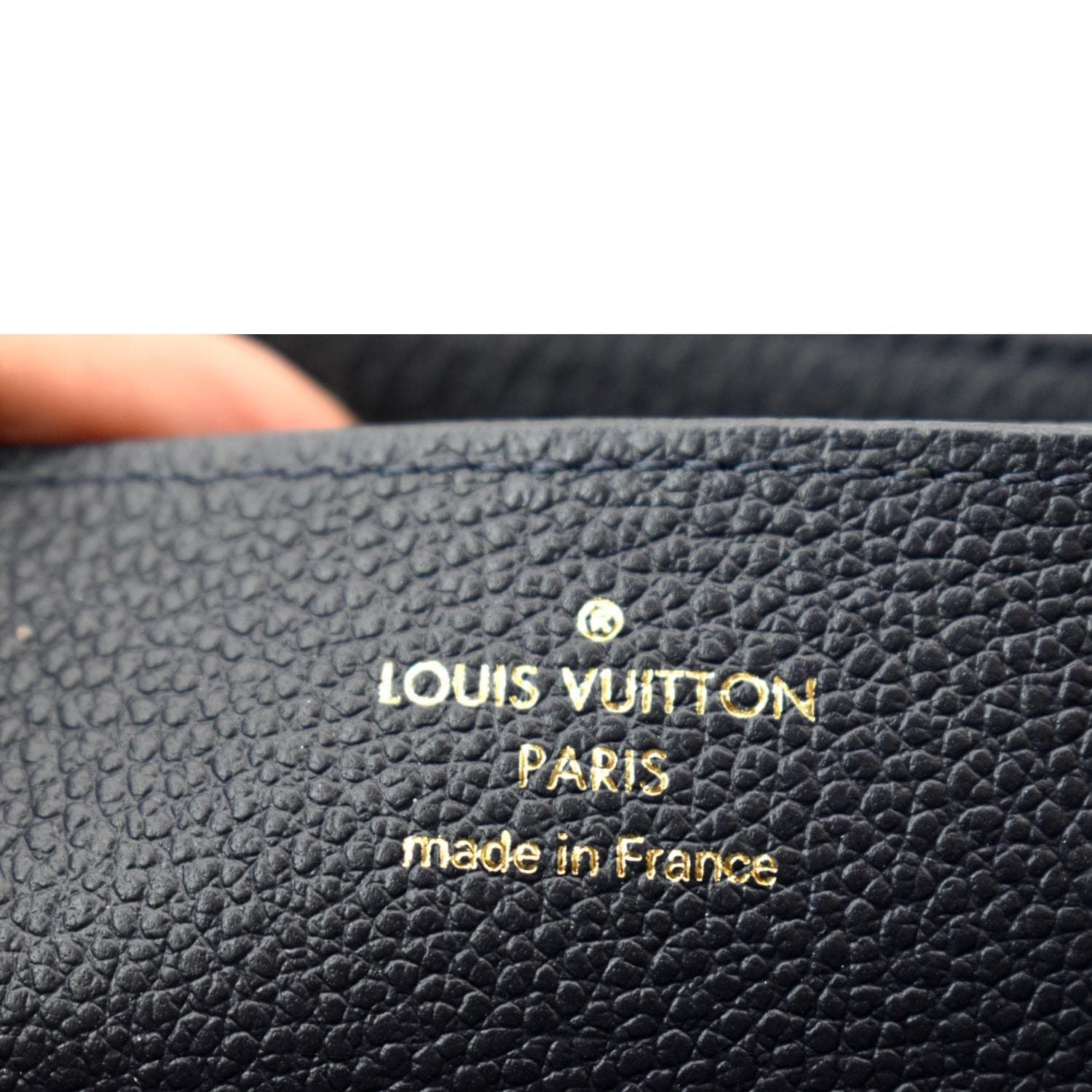 LOUIS VUITTON Monogram Empreinte Leather Zippy Wallet Navy Blue