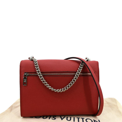 Louis Vuitton My Lockme Chain Leather Shoulder Bag Red - Back