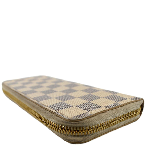 Louis Vuitton Clemence Damier Azur Wallet in White - Top Right