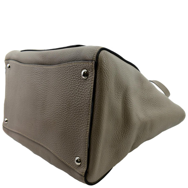 Prada Leather Tote Shoulder Bag in Grey Color - Bottom Right