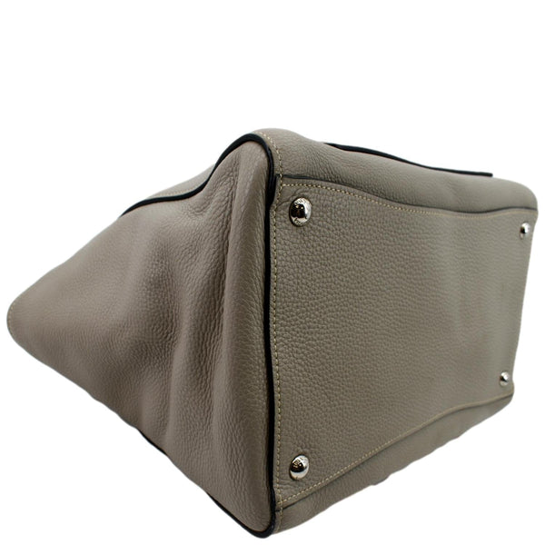 Prada Leather Tote Shoulder Bag in Grey Color - Bottom Left