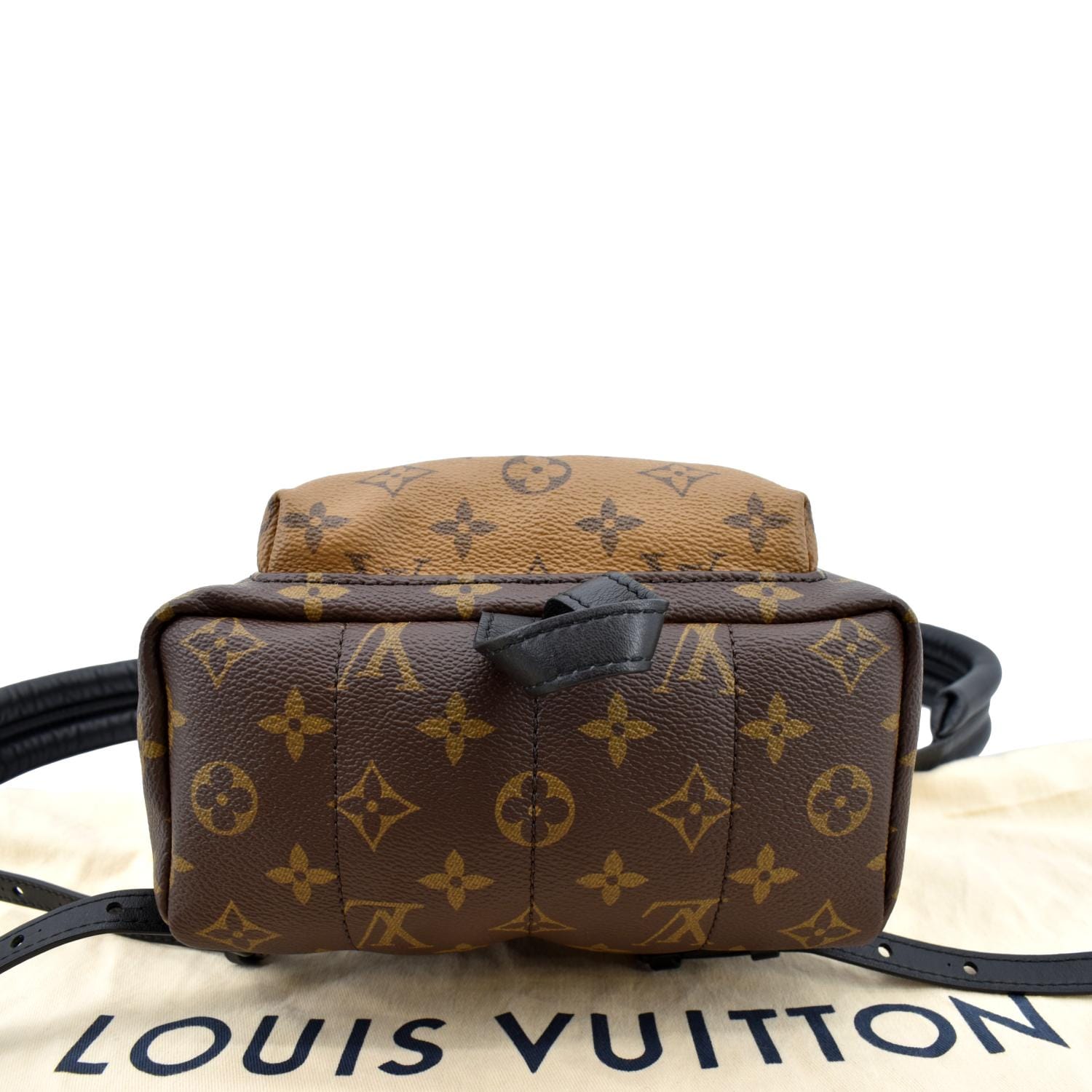 fake louis vuitton palm springs backpack LOUIS VUITTON Palm Springs PM Monogram Reverse Canvas Backpack Brown