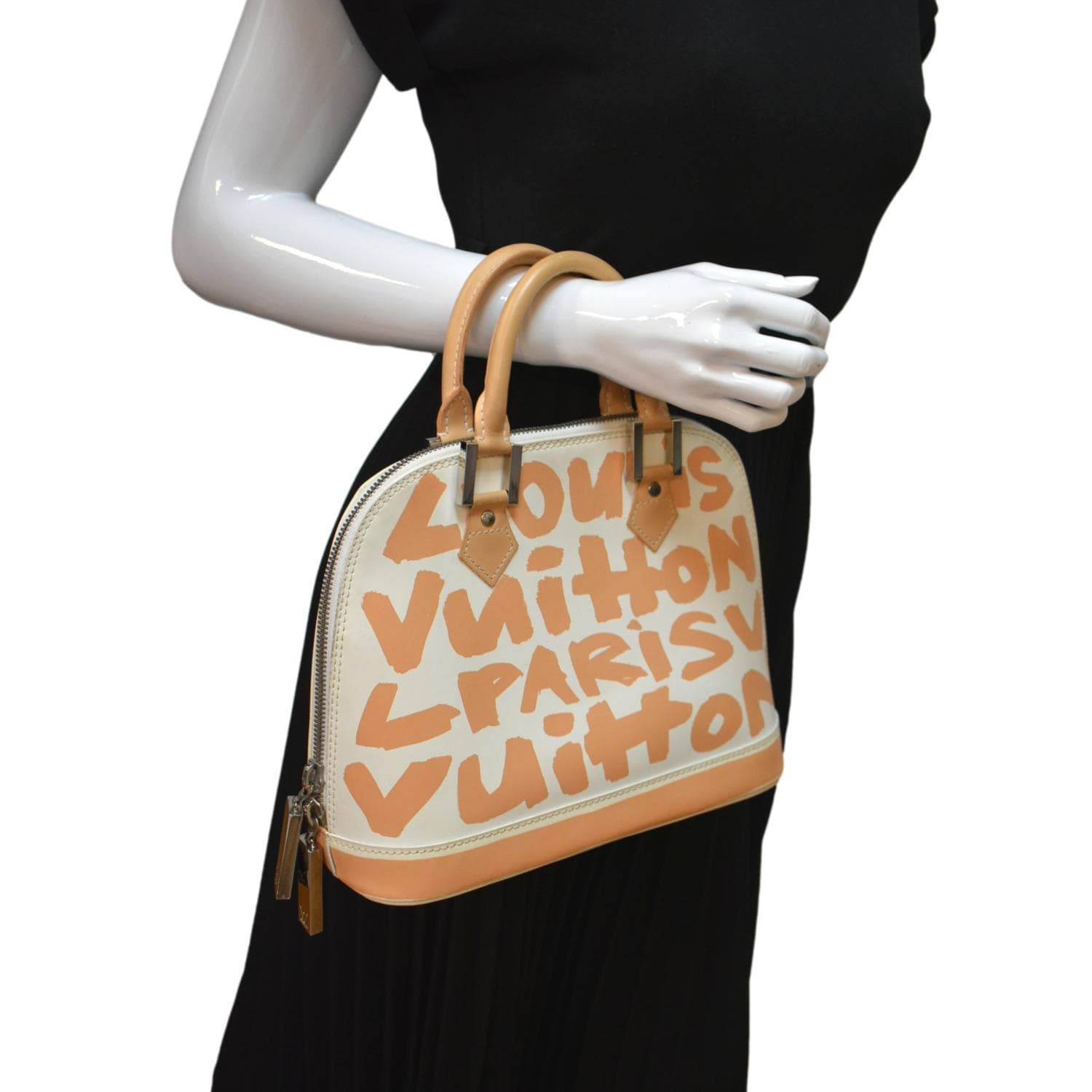 Alma graffiti leather handbag Louis Vuitton Black in Leather - 34603902