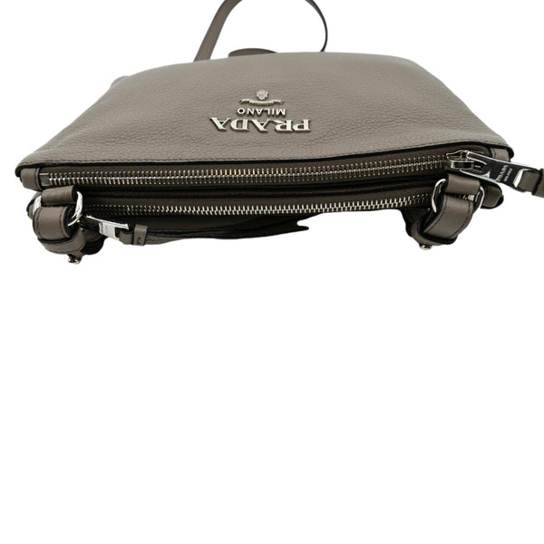 Prada Vitello Phenix Leather Crossbody Bag Beige - Top