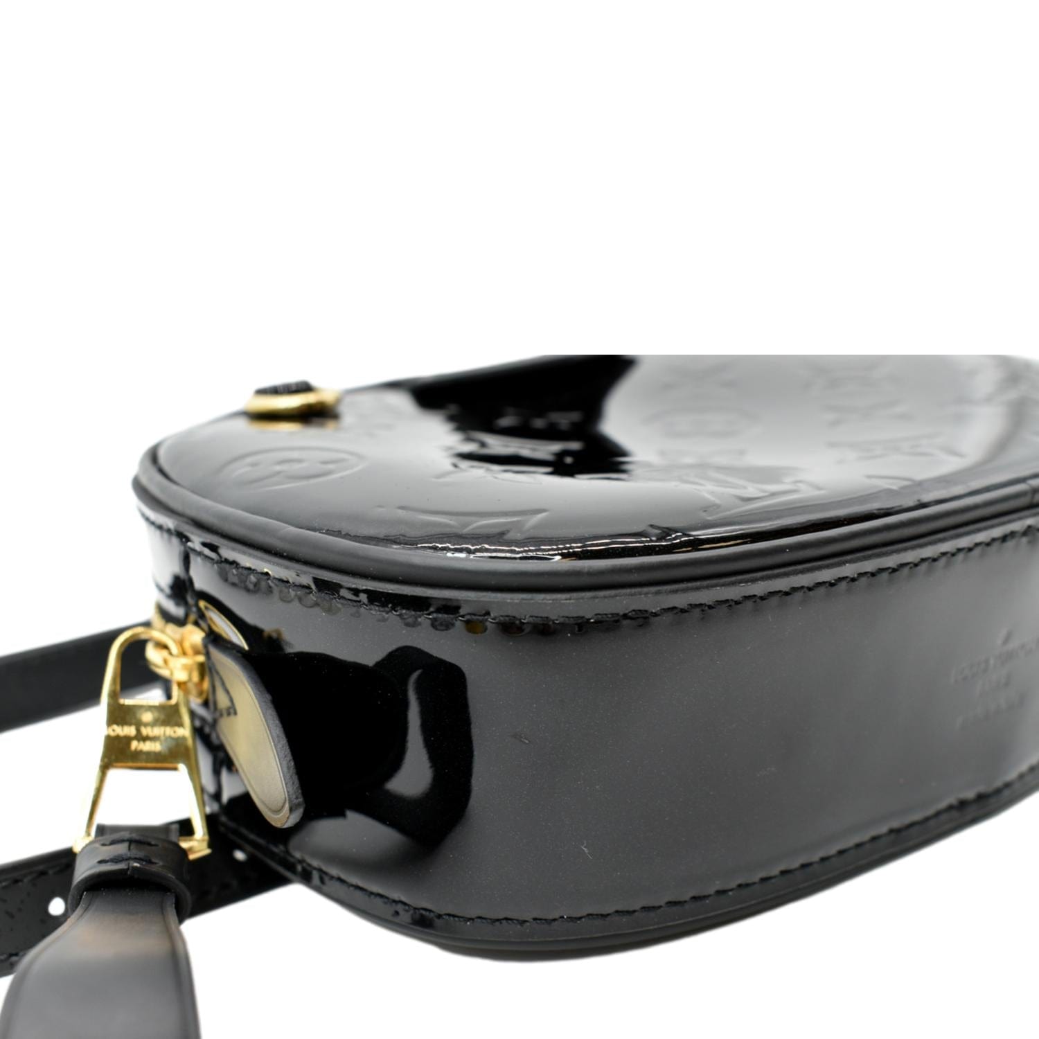 Louis Vuitton Round Convertible Belt Bag, Black Vernis Patent Leather, New  in Box WA001