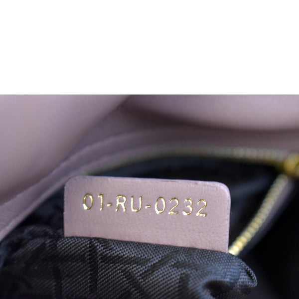 CHRISTIAN DIOR Mini Lady Dior Cannage Calfskin Leather Shoulder Bag Blush