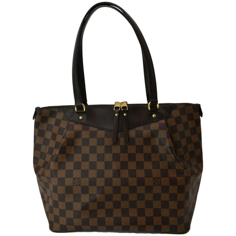 LOUIS VUITTON Westminster GM Damier Ebene Tote Shoulder Bag Brown