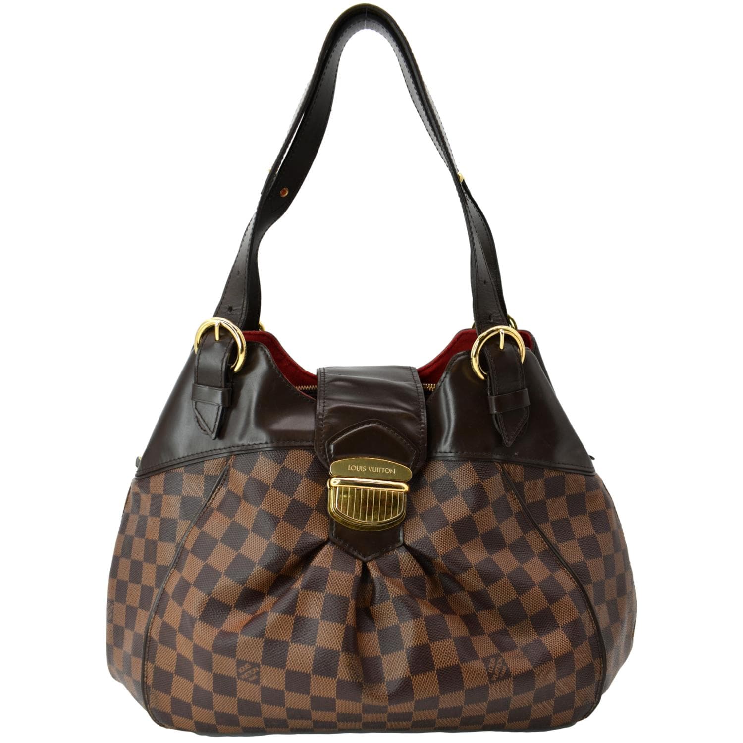 LOUIS VUITTON Sistina GM Damier Ebene Shoulder Bag Brown