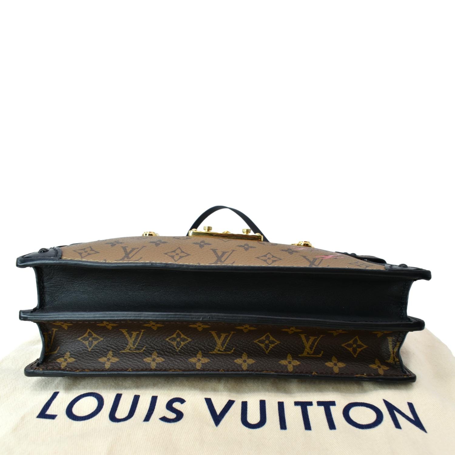 LOUIS VUITTON Trunk Clutch Reverse Monogram Crossbody Bag Brown